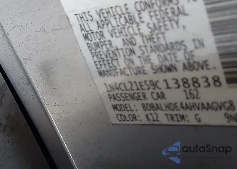 2009 Nissan Altima Hybrid z USA, uszkodzony, nr VIN 1N4CL21E59C138838